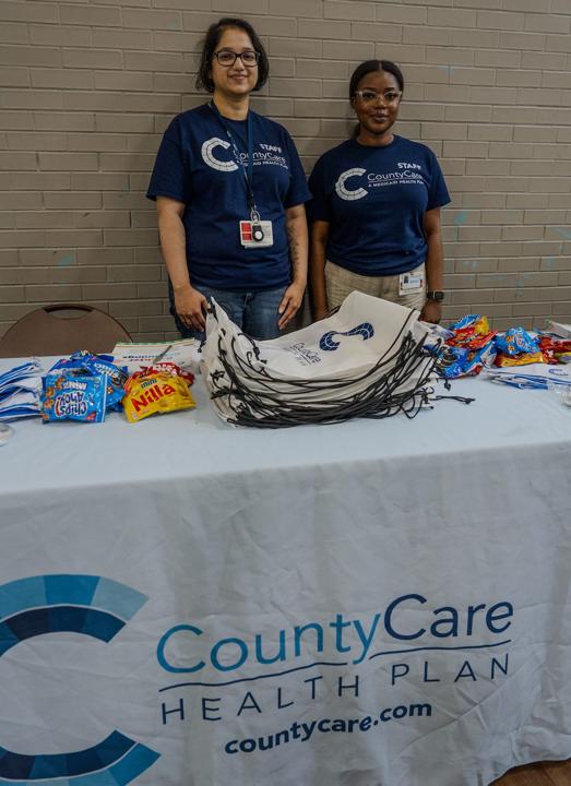CountyCare Health Plan table at the TPN Community Baby Shower